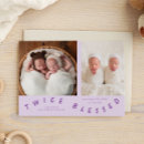 Recherche de deux bébés invitations Deux fois béni