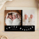 Recherche de deux bébés invitations Deux fois béni