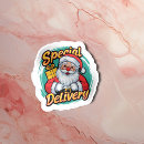 Search for black and white santa stickers Typography