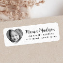 Search for family pet return address labels Black and white
