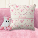 Search for pink bow pillows Whimsical