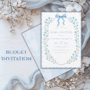 Search for vintage floral baby shower invitations Blue