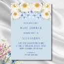 Recherche de white baby shower invitations Bleu poussiéreux