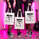 Search for punk tote bags Black and white