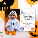 Search for spooky one 1st birthday invitations Pumpkin