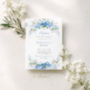 Search for blue hydrangea bridal shower invitations Bride
