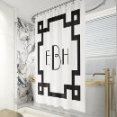 Search for black white art deco shower curtains Elegant