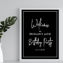 Search for birthday party posters Black and white