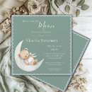 Search for green bear square invitations Cute