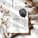 Search for black balloons 40th birthday invitations Modern