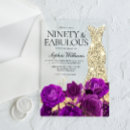 Search for purple gold birthday invitations Flowers
