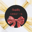 Search for red sweet 16 stickers Black
