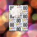 Search for 80th birthday wrapping paper Colourful