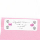 Search for snowflake wedding return address labels Silver