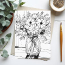 Recherche de fleurs bouquet cartes postales Vase