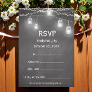 Search for rehearsal dinner rsvp cards Black