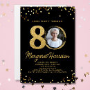 Search for glitter confetti invitations Black and gold