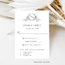 Search for without meal choice wedding rsvp cards Black and white