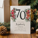 Search for red 70th birthday invitations Watercolor
