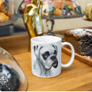 Search for white boxer dog mugs Watercolor