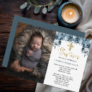 Search for blue flower christening invitations For kids