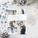 Search for our first married christmas cards Script typography