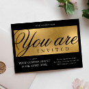 Search for black and gold gala invitations Annual dinner