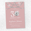Search for blush pink 30th birthday invitations Glam
