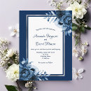 Search for navy blue silver white wedding invitations Modern