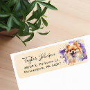 Search for pomeranian dog return address labels Watercolor