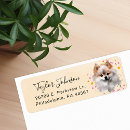 Search for pomeranian return address labels Watercolor