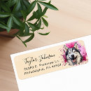 Search for husky return address labels Dog