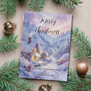 Search for snowy village scene christmas cards Watercolor