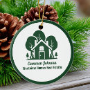 Search for log cabin ornaments Pine trees