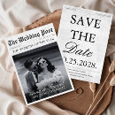 Search for magazine save the dates Black and white