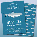 Search for shark party invitations Cute