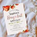 Search for red 1st birthday invitations Fruit