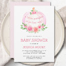 Search for pumpkin baby girl shower invitations Watercolor
