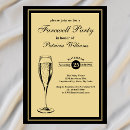 Search for black farewell party invitations Black and gold
