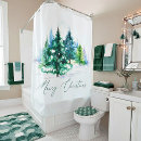 Search for christmas tree shower curtains Watercolor