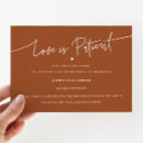 Search for love is patient wedding invitations Change the date