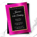 Search for hot pink black gold invitations Glam