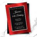 Search for black red silver invitations Glam