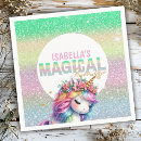 Search for unicorn napkins Pink and purple