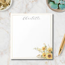 Search for watercolor sunflower notepads Elegant