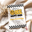 Search for one happy dude birthday invitations Groovy