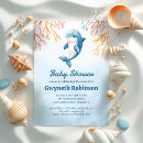 Search for coral baby shower invitations Dolphin