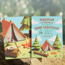 Search for tent birthday invitations Bonfire