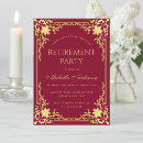 Search for burgundy gold retirement party invitations Classic