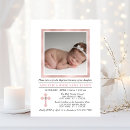 Search for girl photo christening invitations Foil